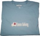 been biking Sky Blue short sleeve t-shirt with backprint